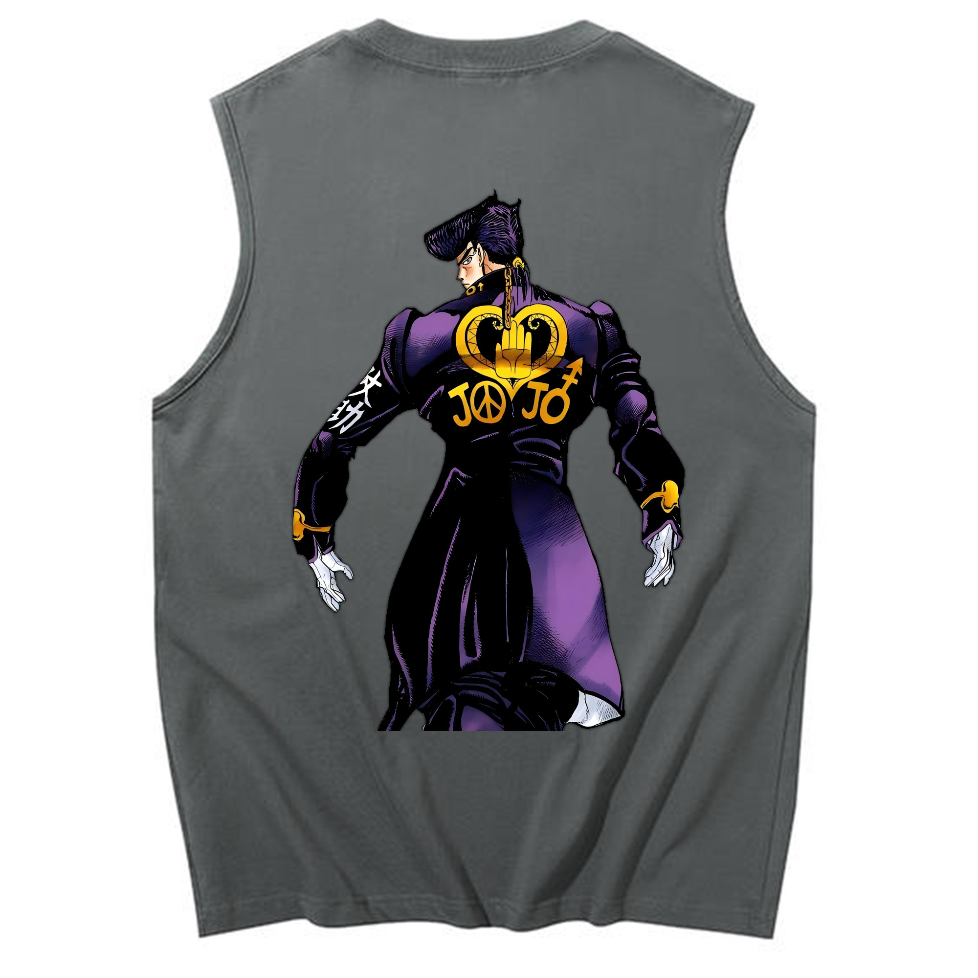 （画像用） ジョジョの奇妙な冒険 ひがしかた じょうすけ JoJo's Bizarre Adventure Higashikata Josuke コットン100％タンクトップ（背面プリント）
